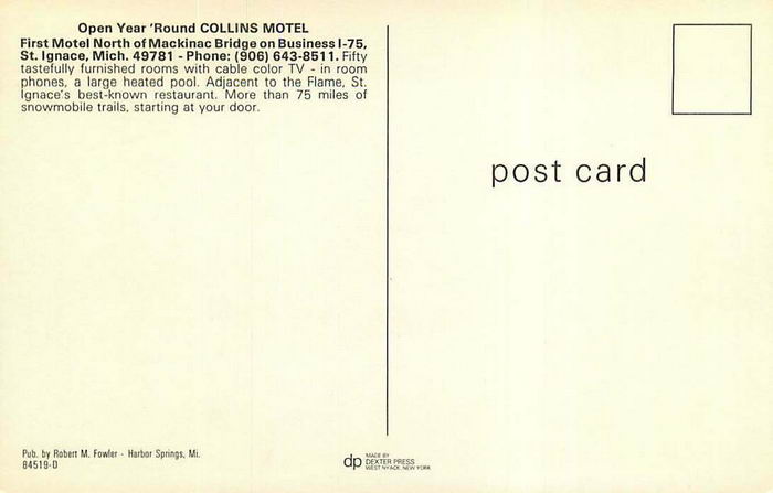 Collins Motel - Old Postcard Photo (newer photo)